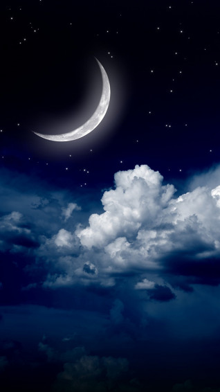 Full Moon And Stars Wallpaper