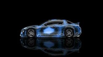 Mazda Rx8 Jdm Side Kiwi Aerography Car Blue Colors 4k Wallpaper