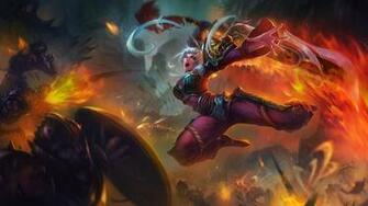 Riven Dragonblade League Of Legends HD Wallpaper Lol Girl Skin Splash