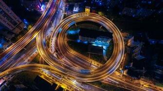 Desktop Wallpaper Canton Bridge Night Lights Road City