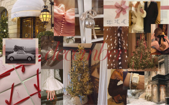 December Moodboard Desktop iPhone Wallpaper