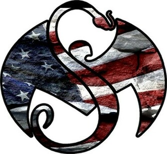 Strange Music American Flag Decal Sticker