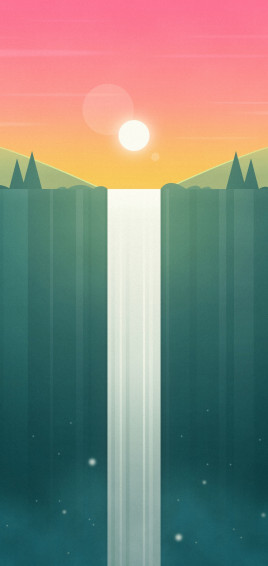 Cartoon Landscape iPhone Wallpaper