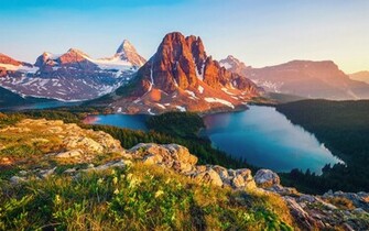 Columbia Lake Canada Nature Wallpaper HD New