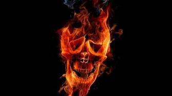 Flaming Skull Wallpaper