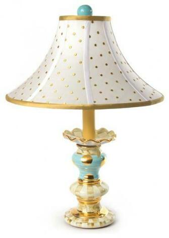 Parchment Check Candle Lamp Mackenzie Childs Eclectic Table