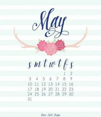 May Printable Calendar Desktop Wallpaper Dawn Nicole Designs
