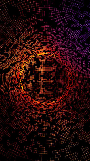 Abstract Orange Purple And Blue Lines Squares Wallpaper