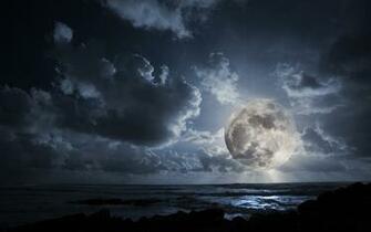 Landscapes Outer Space Dark Night Moon Wallpaper