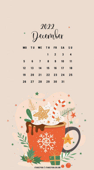December Wallpaper Warm Drink Calendar I