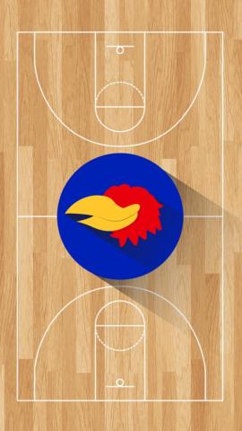 Minimalist Kansas Jayhawk iPhone Wallpaper On