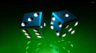 Blue Dice Wallpaper 3d