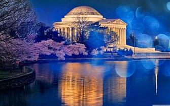 Thomas Jefferson Memorial Cherry Blossom 4k HD Desktop