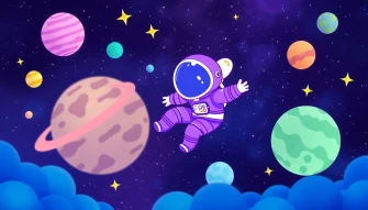 Purple Astronaut Wallpaper