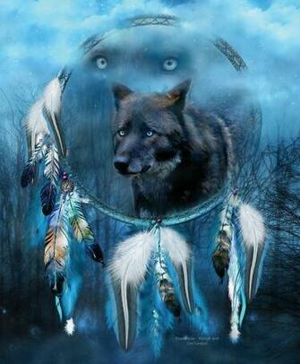 Carol Cavalaris Mixed Media Dream Catcher Midnight Spirit By