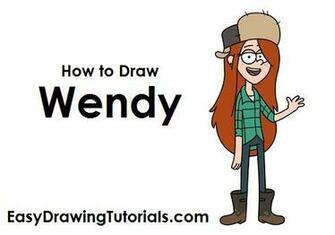 Draw Wendy Gravity Falls Corduroy