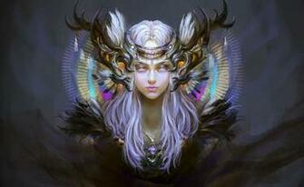 Woman Feather Wallpaper
