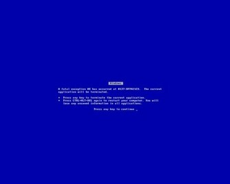 Blue Screen Of Death Wallpaper