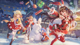 Christmas Girls Genshin Impact Wallpaper iPhone Phone 4k 6740e
