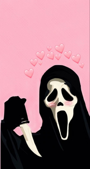 Ghostface Cute Pink Aesthetic Horror Wallpaper Lockscreen Hom In