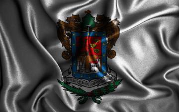 Wallpaper Michoacan De Ocampo Flag 4k Silk Wavy Flags