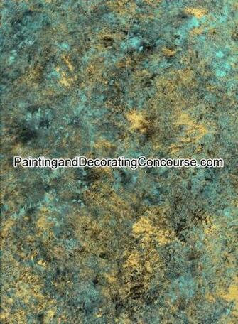 Faux Copper Patina Finish Wall Treatments