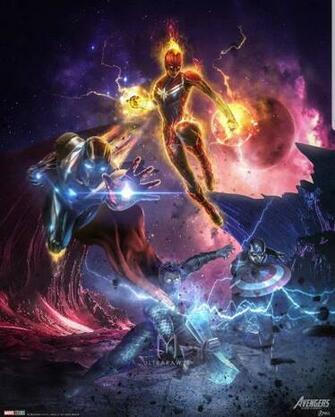 Captain America Marvel Iron Man Thor Vs Thanos