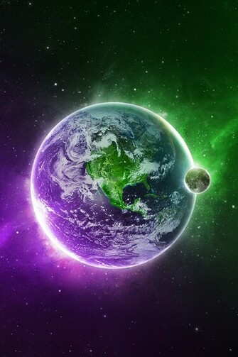 Purple Haze Earth iPhone Wallpaper HD