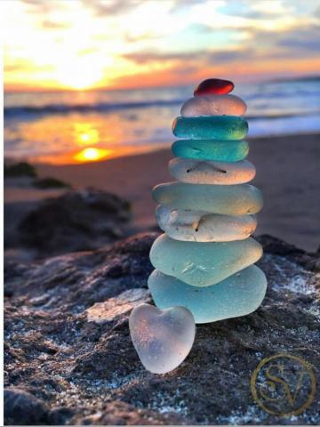 Mari Bogdanova On Stones Sea Glass Art Ocean Photo