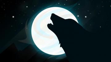 Wolf Moon HD Wallpaper