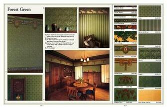 Arts Crafts Wallpaper Forest Green Historic Paint Colors