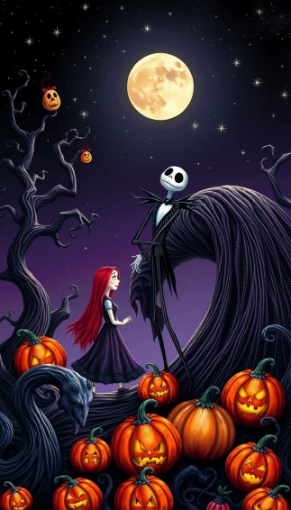 Nightmare Before Christmas Phone Wallpaper