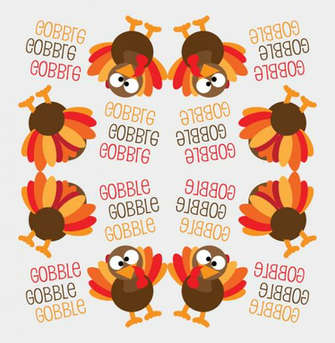 Gobble Funny Turkey Thanksgiving Wallpaper
