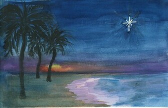 Tropical Christmas By Donna Walsh Painting