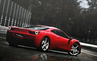Ferrari Italia Rain Cg Gt Gran Turismo Supercars Drops Storm