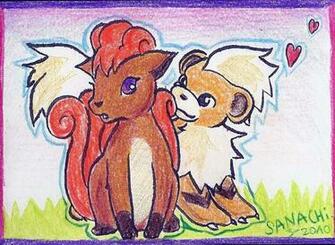 Vulpix And Growlithe Pokemon Image