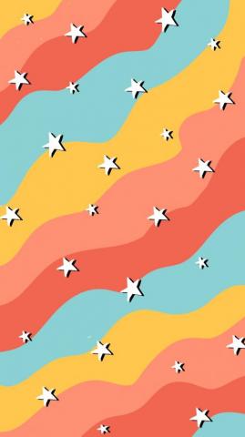 Hippy Star Aesthetic Vertical Wallpaper Drawing