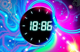 Digital Clock Wallpaper