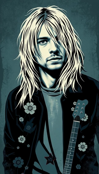 Kurt Cobain Phone Wallpaper