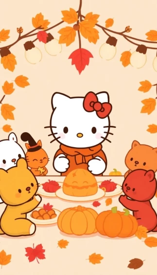 Hello Kitty Thanksgiving Wallpaper