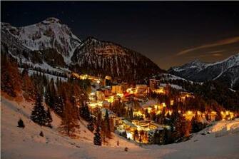 Foppolo At Night Lombardy Italy Pixdaus