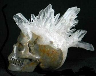 Druse Quartz Rock Crystal Skull Wallpaper
