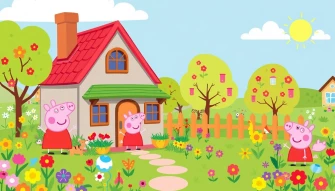 Peppa Pig House Wallpaper