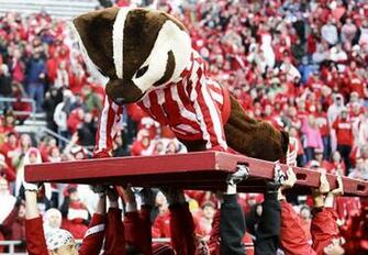 Up Indiana Hoosiers For Points Gives Mascot Bucky Badger A Workout