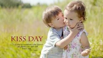 Cute Boy Kissing Baby Girl Photo New HD Wallpaper