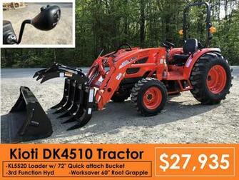 Kioti Package Deal Dk4510 W Loader 3rd Function