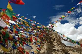 Tibetan Buddhist Wallpaper Prayer Flags On Top
