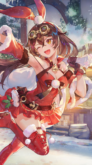 Christmas Girls Genshin Impact Wallpaper iPhone Phone 4k 6740e