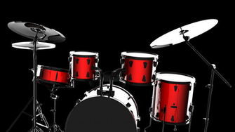 Drum Set On White Background Motion Storyblocks Video
