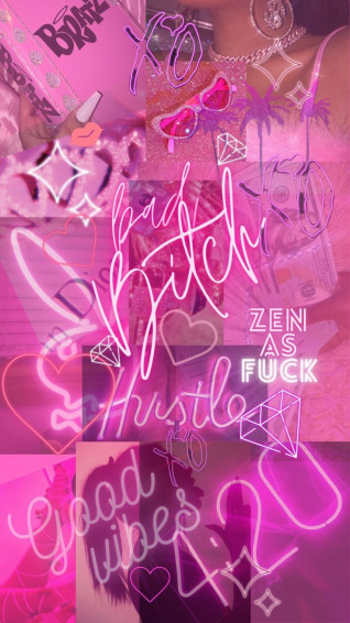 Pink Baddie Aesthetic Wallpaper Glitter